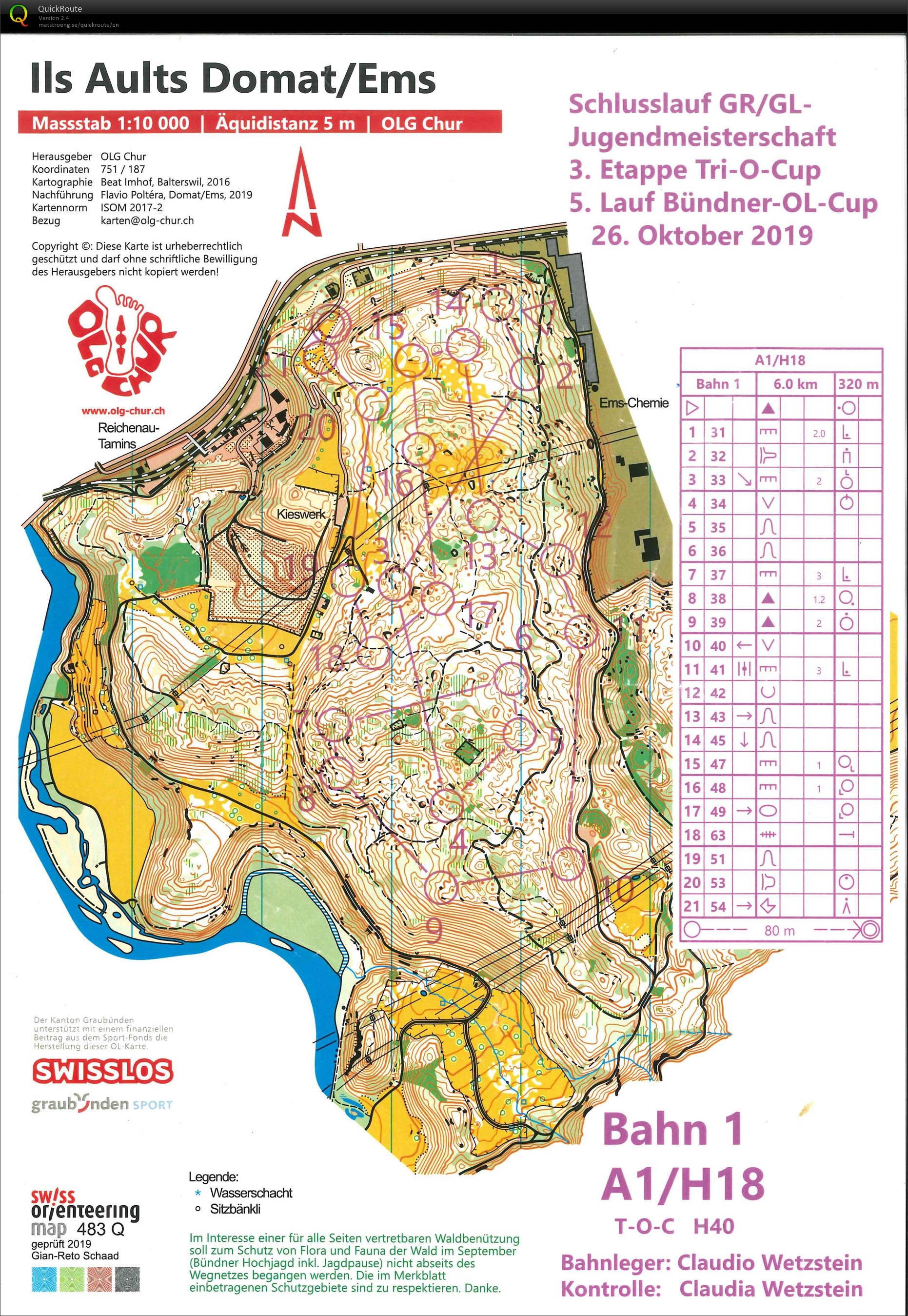 5. Lauf Bündner OL Cup (26-10-2019)