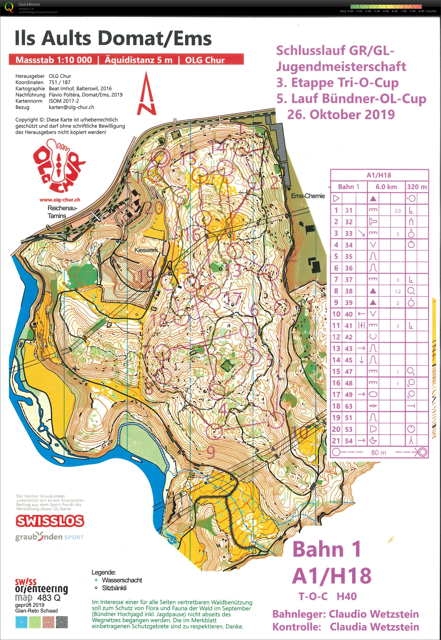 5. Lauf Bündner OL Cup (26-10-2019)