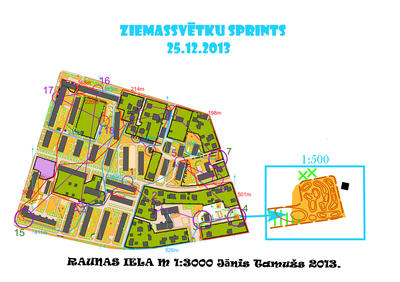 Ziemassvetku sprints - Celu varianti (2013-12-25)